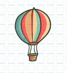 Verspielter Heißluftballon